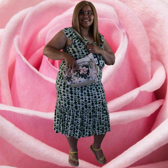 Pink and Green Handbag - Pink and Green Bag - Floral Shoulder Bag - WOW! - Picture 2 of 6